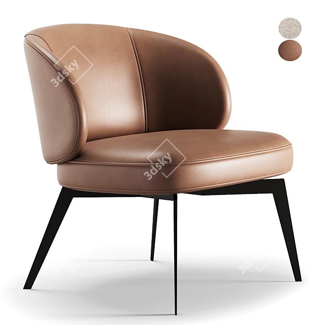 Modern Bice Lounge Chair 3D model image 1