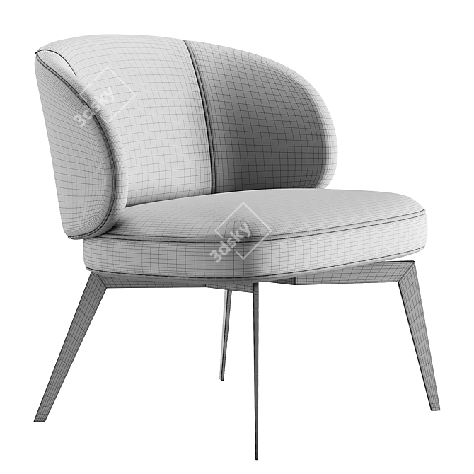 Modern Bice Lounge Chair 3D model image 4