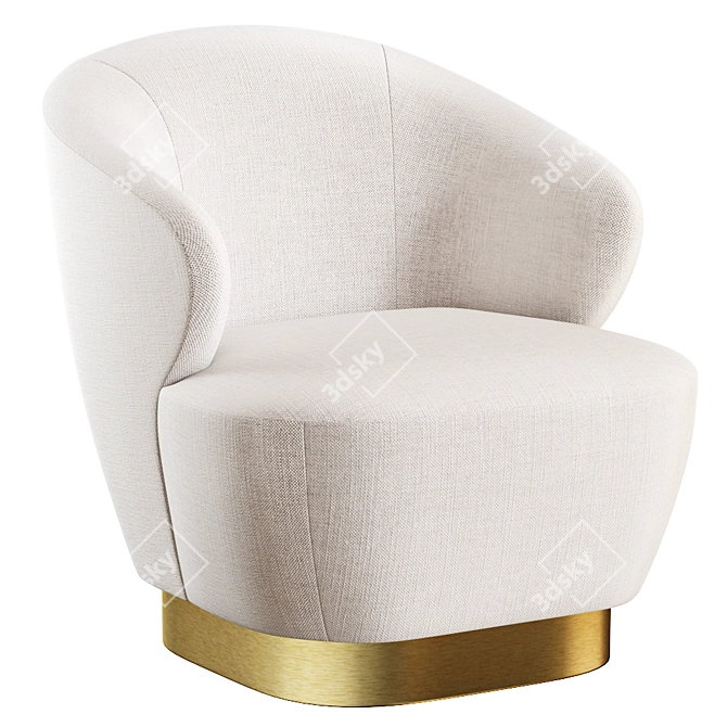 BAKER Lambert Swivel Chair, Modern Sophistication 3D model image 2