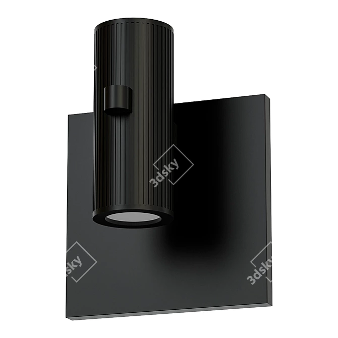 Elegant PHX Iron Wall Sconce 3D model image 1