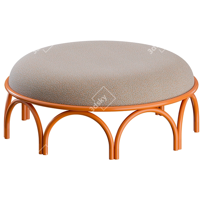 Arcadia Pouf Vienna Style Ottoman 3D model image 5