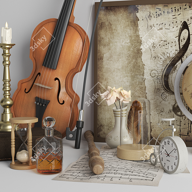 Elegant Decor Set in Vray 3D model image 3