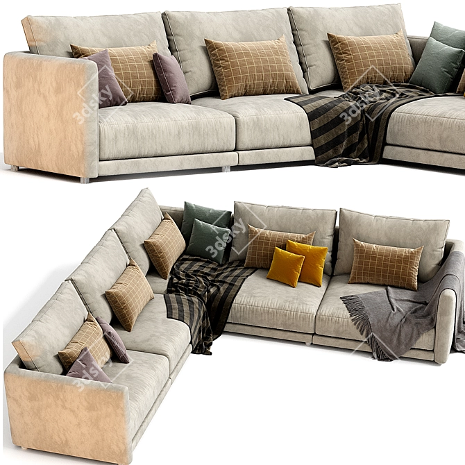  Poliform Bristol L Shaped Sofa 3D model image 2