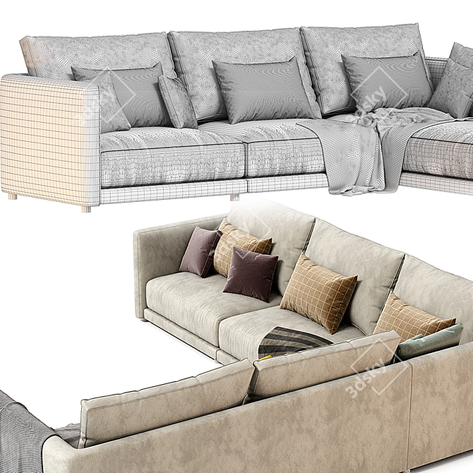  Poliform Bristol L Shaped Sofa 3D model image 3