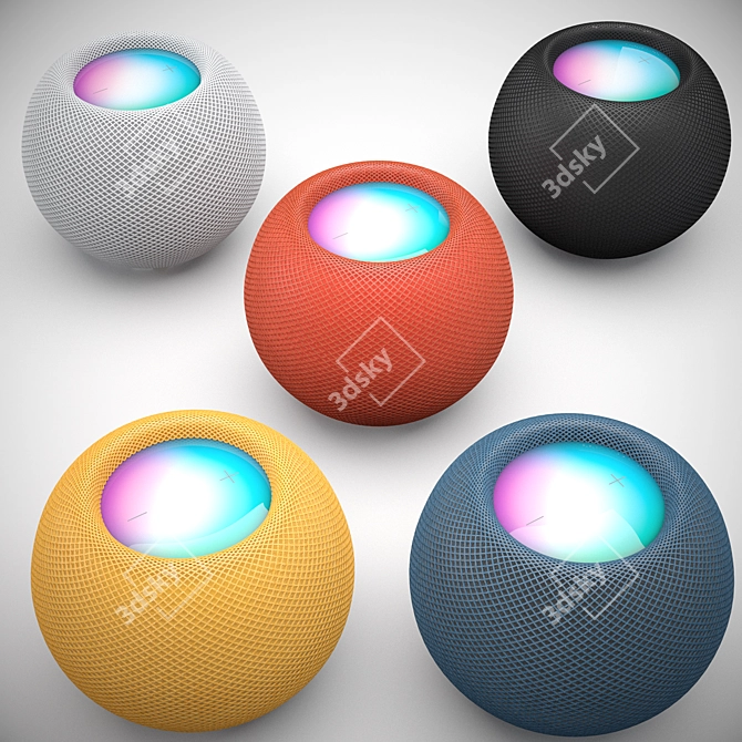 2022 MacBook Air HomePods All Colors 3D model image 4