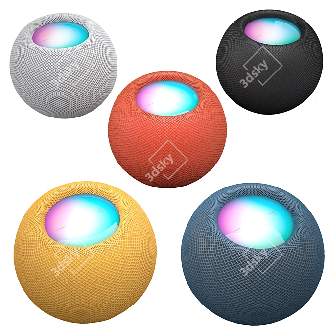 2022 MacBook Air HomePods All Colors 3D model image 9