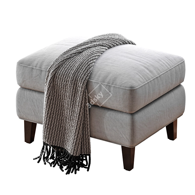 Beverly Upholstered Ottoman | Modern Furniture Piece 3D model image 3