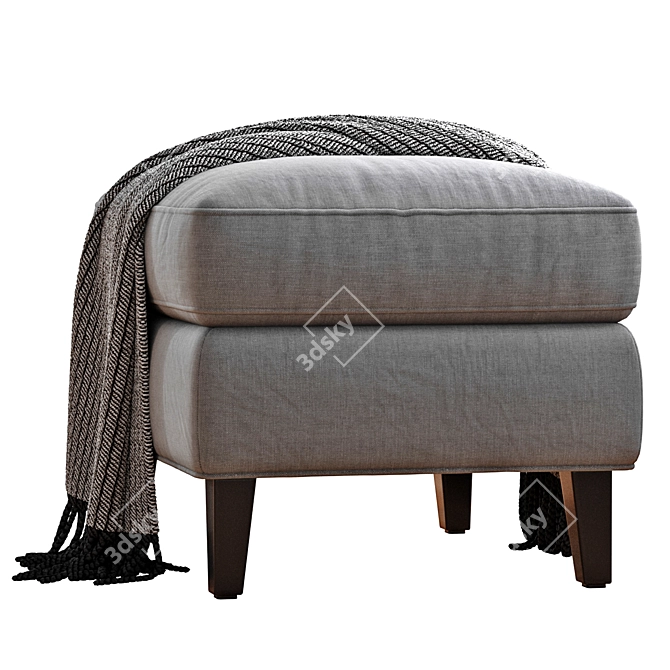 Beverly Upholstered Ottoman | Modern Furniture Piece 3D model image 5