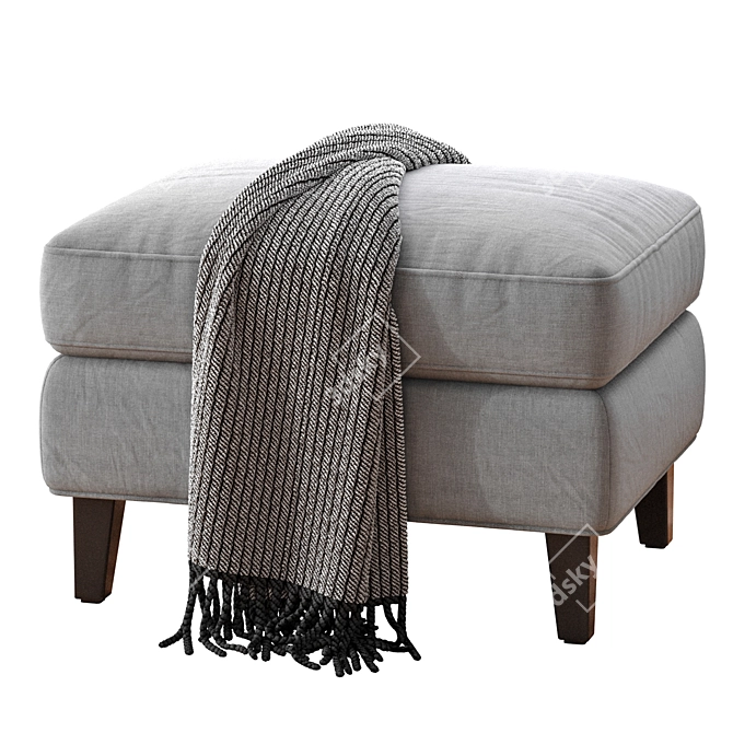 Beverly Upholstered Ottoman | Modern Furniture Piece 3D model image 6