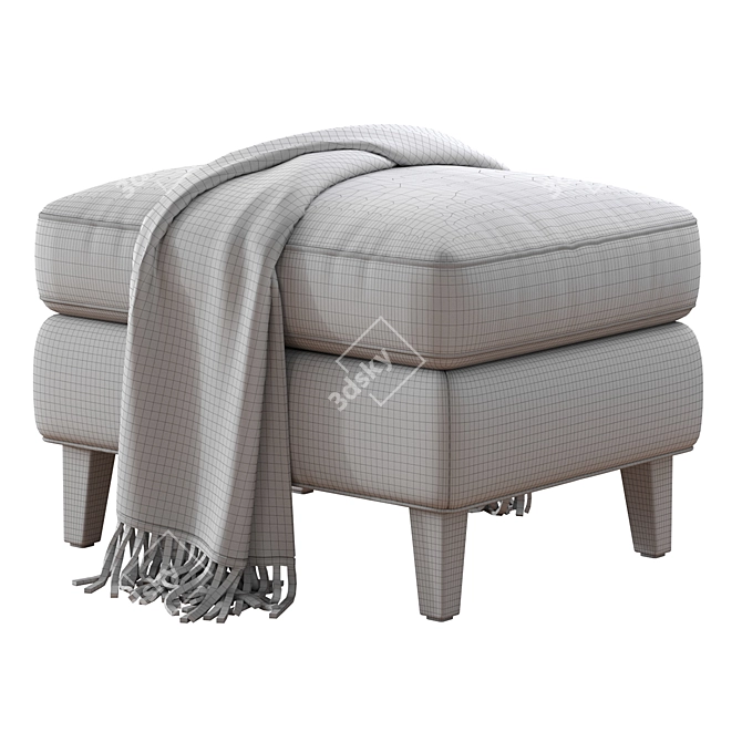 Beverly Upholstered Ottoman | Modern Furniture Piece 3D model image 7