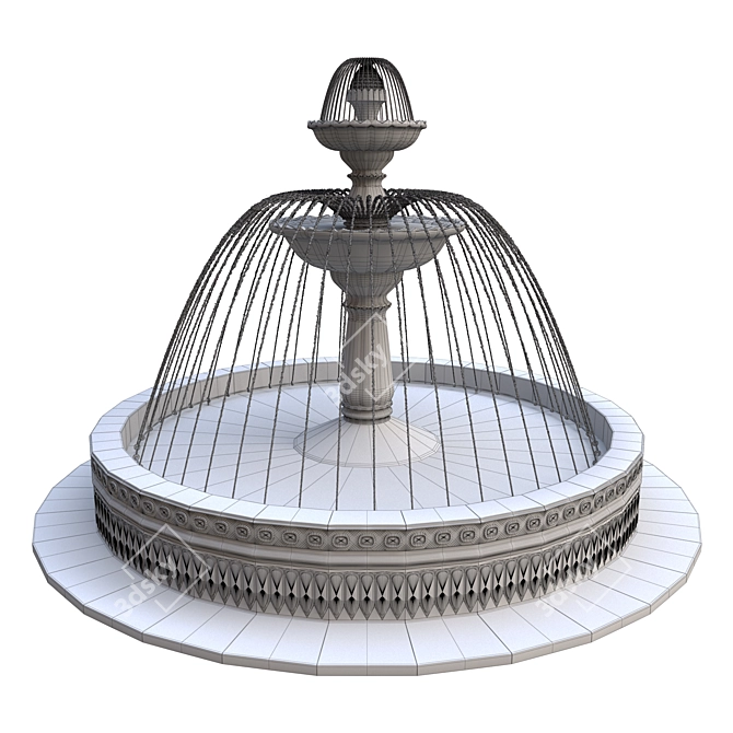 Versatile Detachable 3D Fountain Kit 3D model image 6