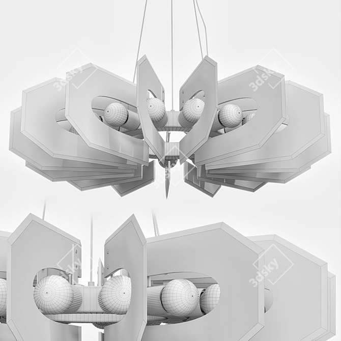 Elegant Baccara Design Lamps 3D model image 4