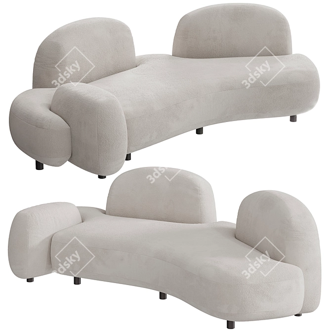 Sculptural Modern FamilyScape Sofa 3D model image 1