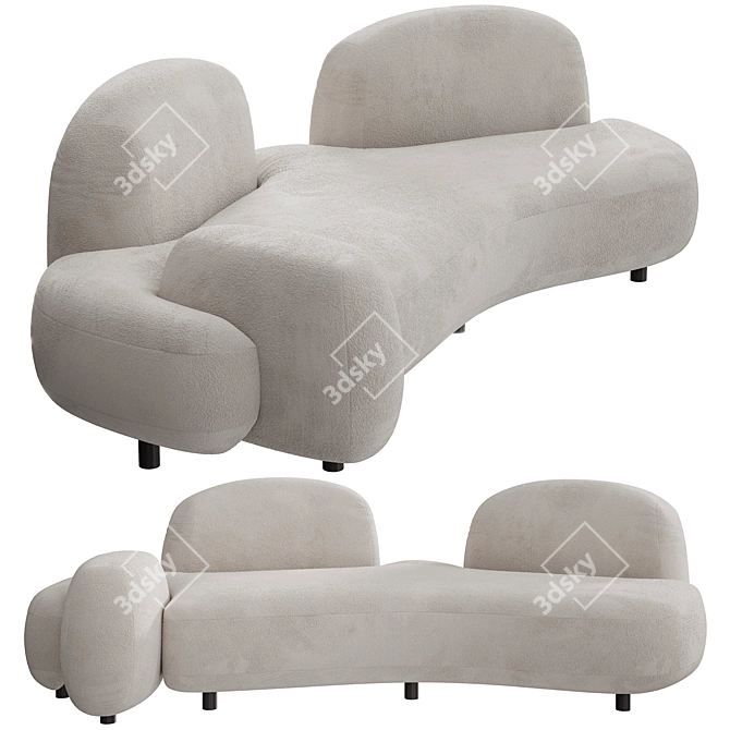 Sculptural Modern FamilyScape Sofa 3D model image 2