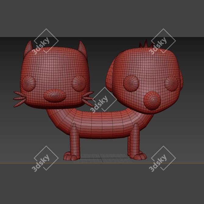 Exclusive Funko Pop CatDog 3D model image 2