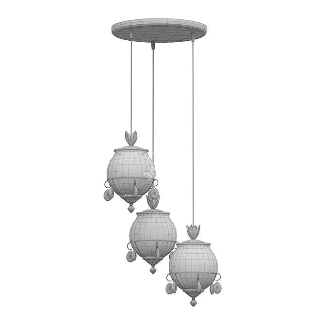 Country Charm Pendant Light 3D model image 2