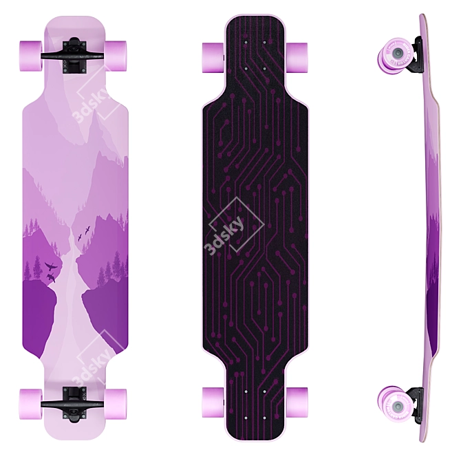 Ridex Canyon Longboard 3D Model 3D model image 1