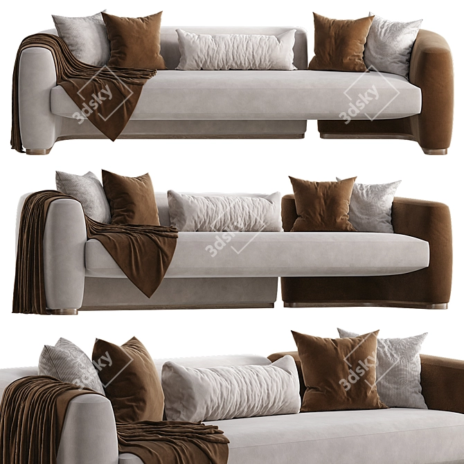 Sleek Candelaria Contemporary Sofa 3D model image 1