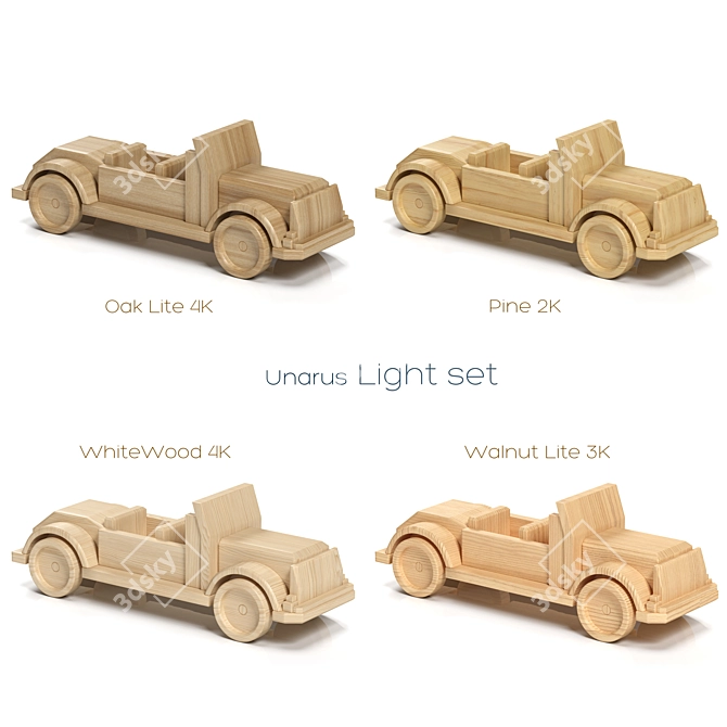 Handcrafted Wooden Car Model 3D model image 3