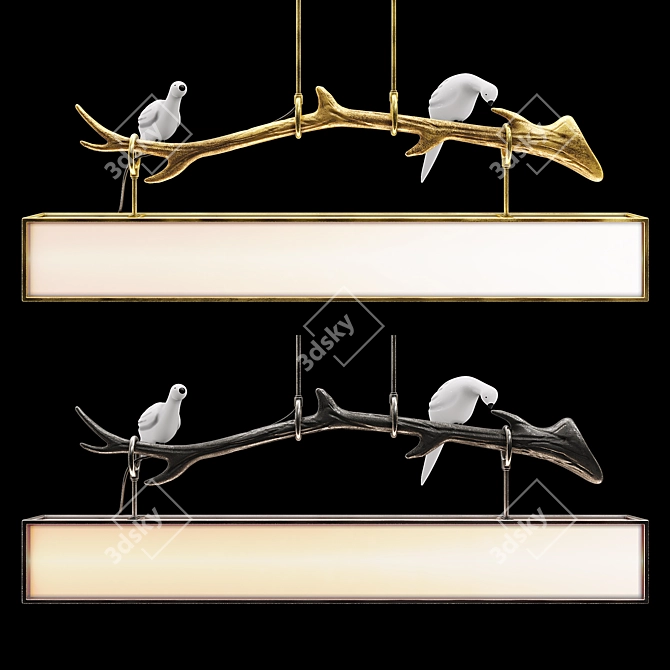 Sleek Branch Pendant Lights 3D model image 6