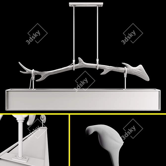 Sleek Branch Pendant Lights 3D model image 7