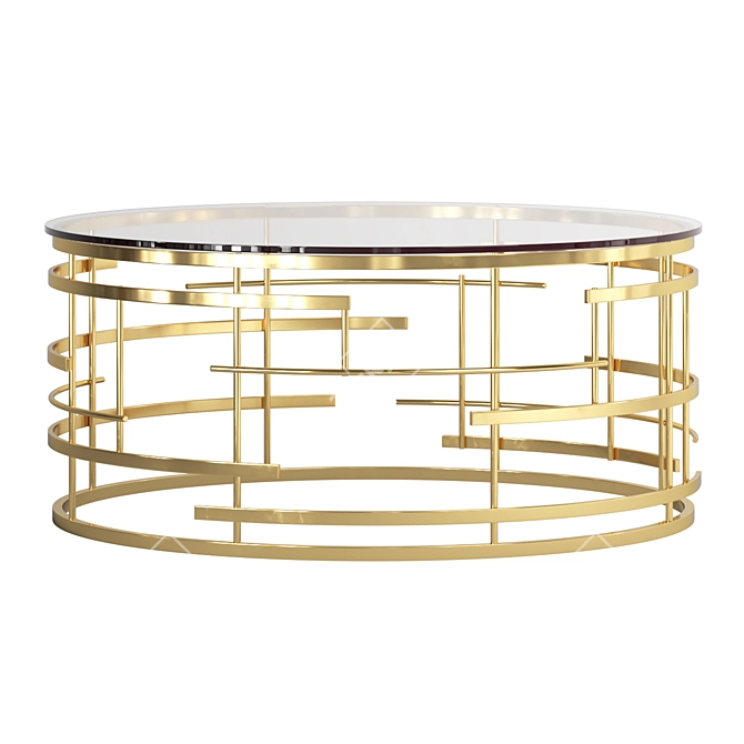 Elegant Gold Jupiter Coffee Table 3D model image 1