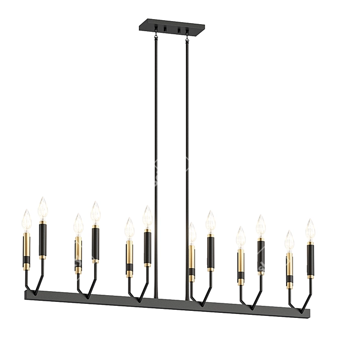 Sophisticated Armand Black Chandelier 3D model image 1