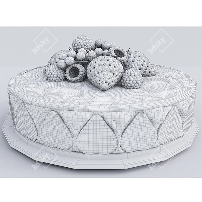 Premium 3D Cake Model Kit 3D model image 3