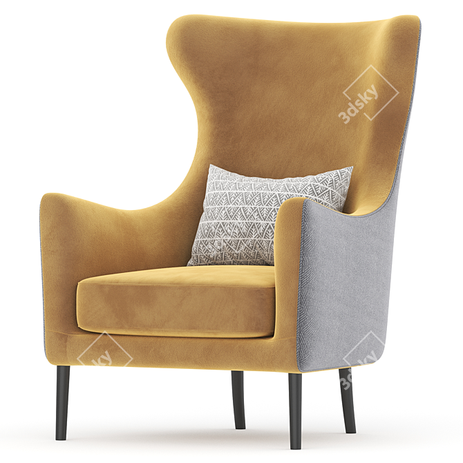 Modern 3D Fauteuil AMBER Armchair 3D model image 2