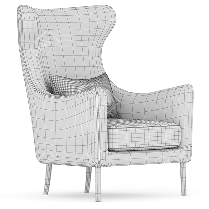 Modern 3D Fauteuil AMBER Armchair 3D model image 5