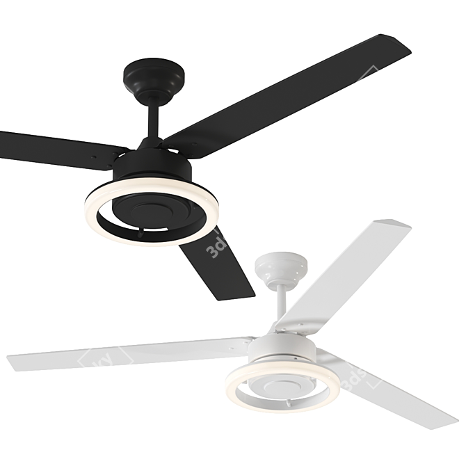 Orbis Blade Ceiling Fan Pendant 3D model image 2