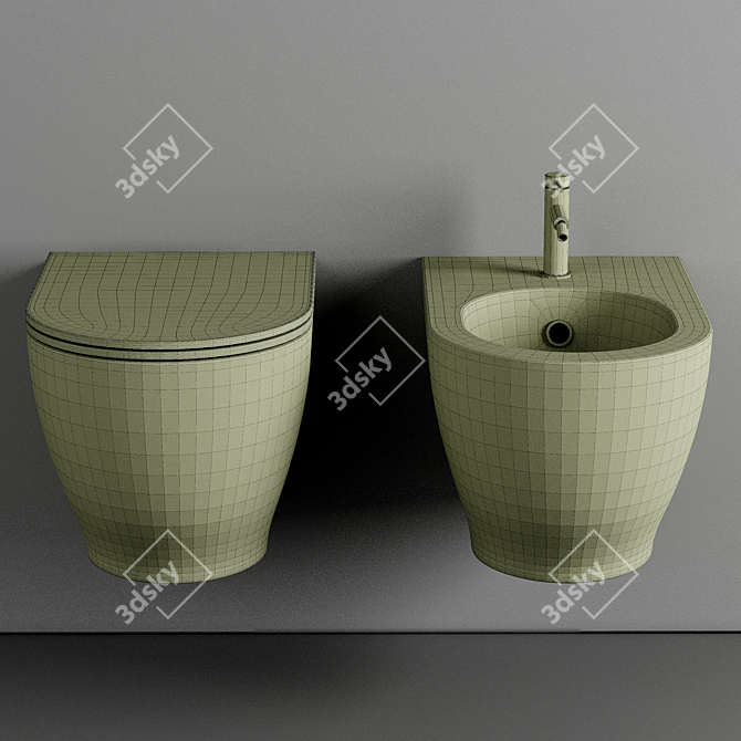 RAK Harmony Wall Hung Set 3D model image 3