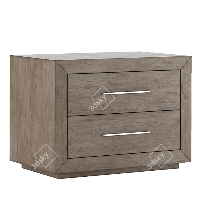 Elegant USB Nightstand for Bedrooms 3D model image 1