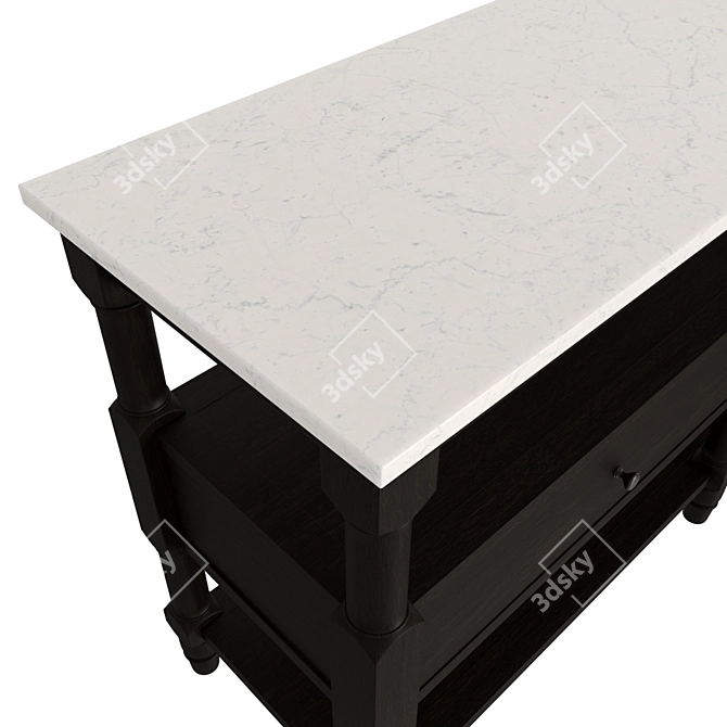 Pottery Barn Marble Console Table 3D model image 5