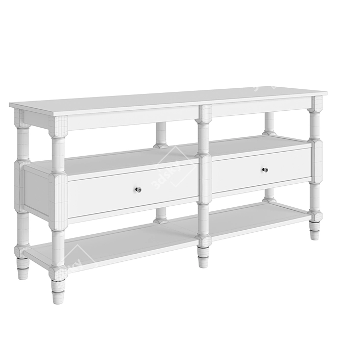 Pottery Barn Marble Console Table 3D model image 6