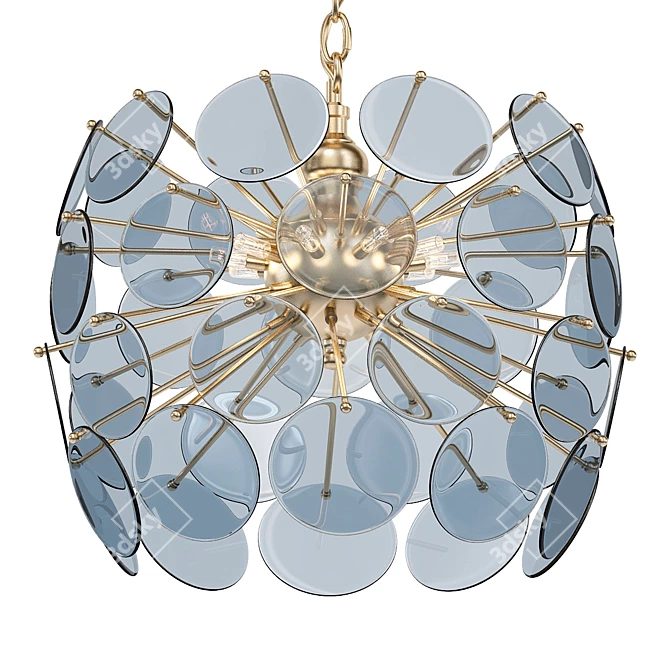 Sputnik Glass Lenz Chandelier 3D model image 1