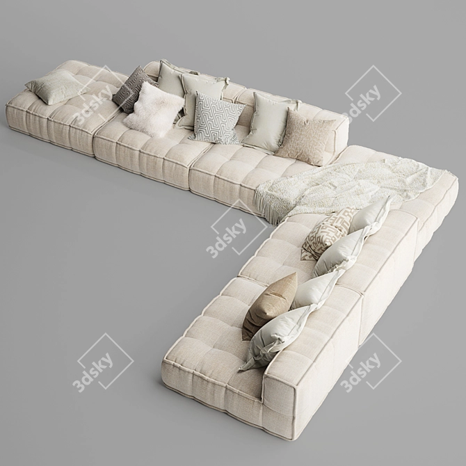 Uniqwa Denver Natural Sofa 3D model image 3