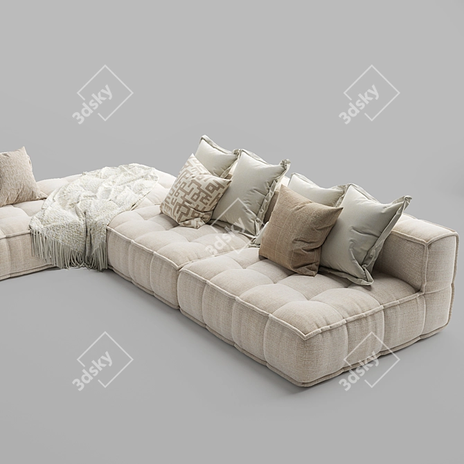 Uniqwa Denver Natural Sofa 3D model image 4