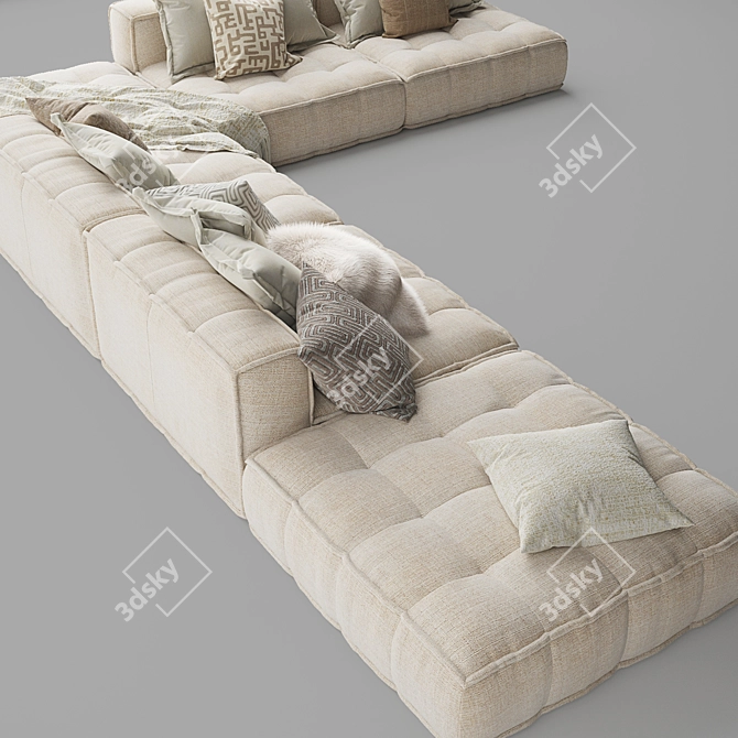 Uniqwa Denver Natural Sofa 3D model image 5