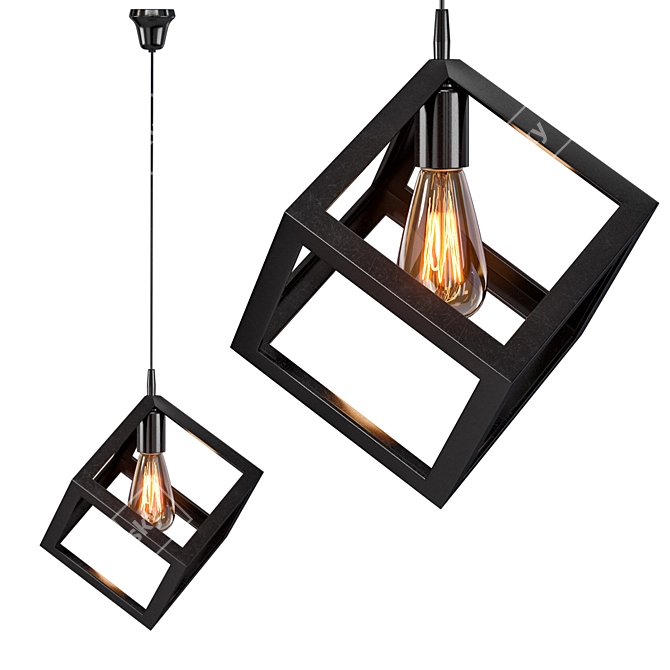  Nordic LED Loft Lamp 3D model image 1