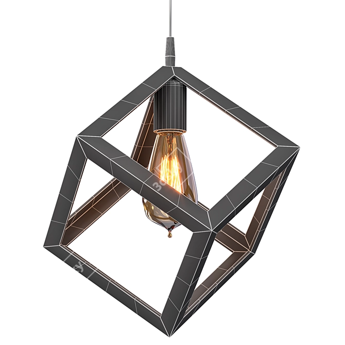  Nordic LED Loft Lamp 3D model image 2