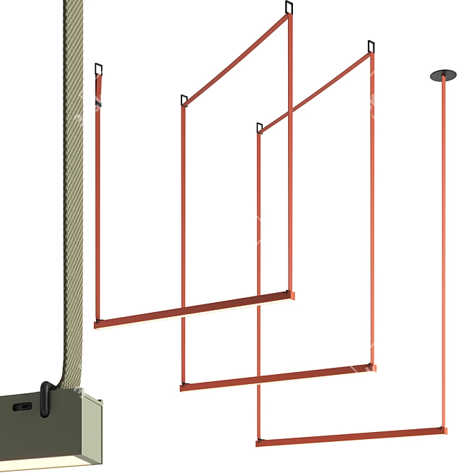 Sleek Vibia Linear Diffuser 3D model image 1