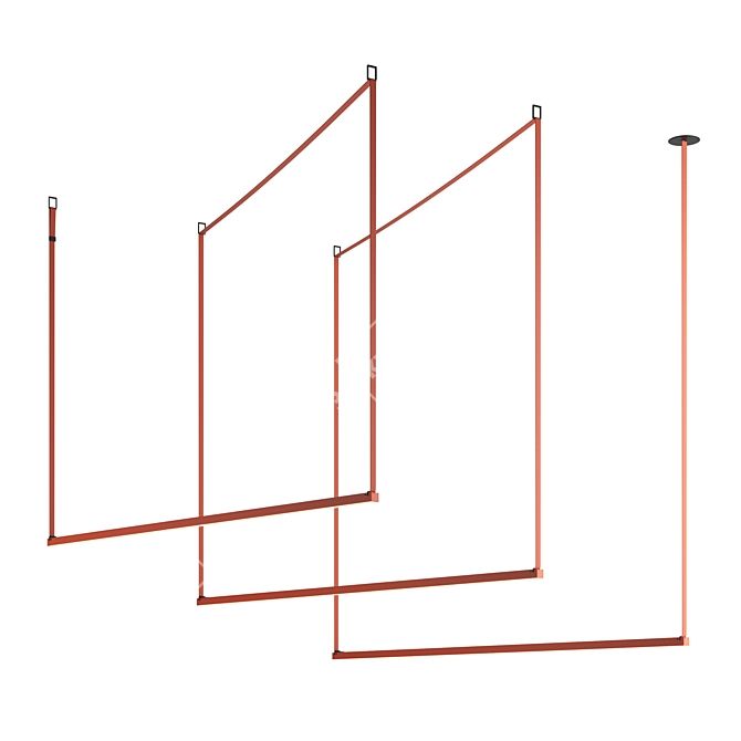 Sleek Vibia Linear Diffuser 3D model image 2