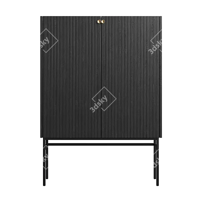  Black Acrylic Halifax Cabinet 3D model image 2