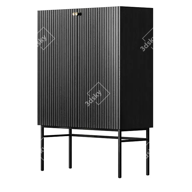  Black Acrylic Halifax Cabinet 3D model image 4