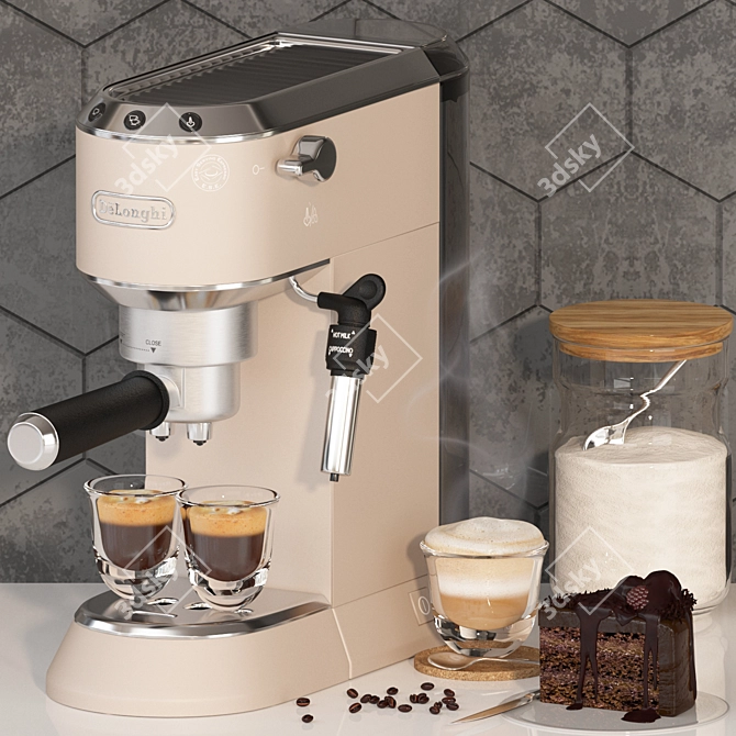 Sleek 2015 DeLonghi Coffee Machine 3D model image 3