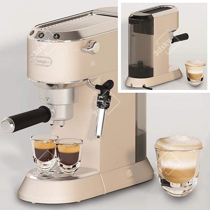 Sleek 2015 DeLonghi Coffee Machine 3D model image 4