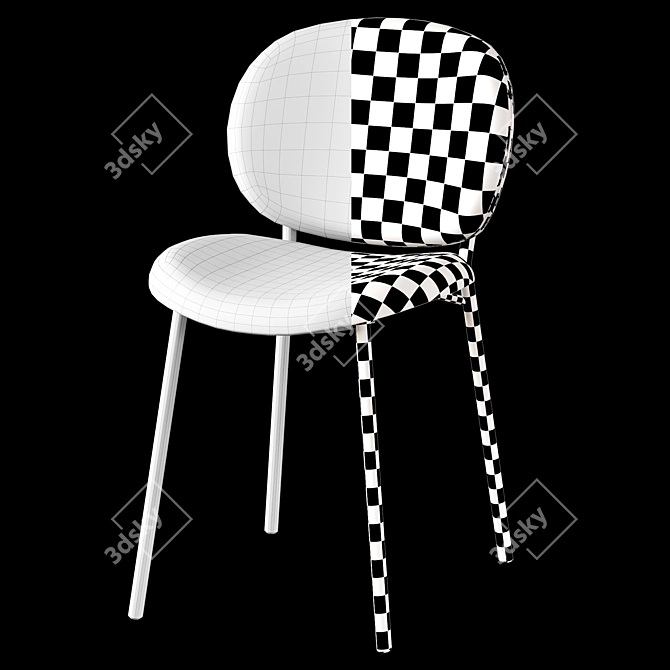 Stylish Ines Dining Chair 3D model image 4