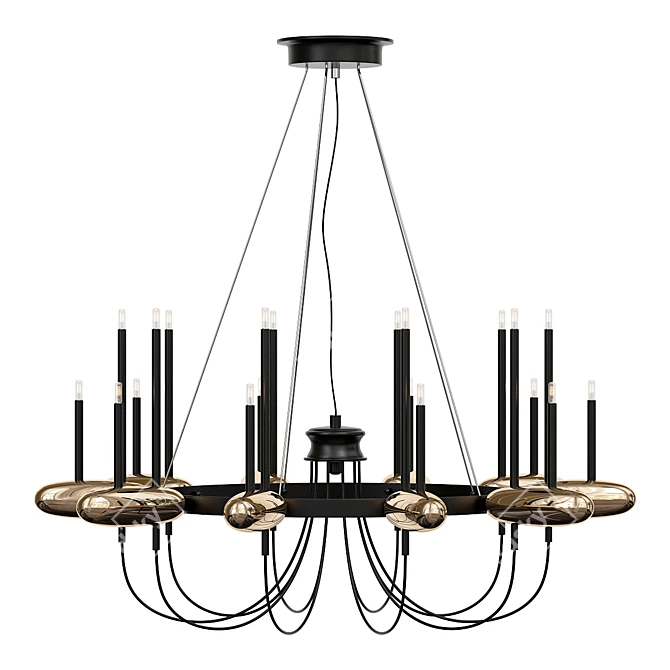 HELIUM Postmodern Style Chandelier 3D model image 1