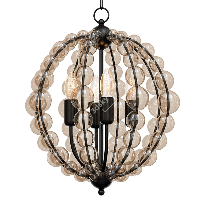 Bamboo Glow Pendant Light 3D model image 1